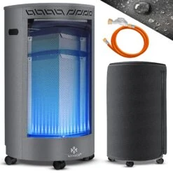 KESSER® Gasheizer Keramik 4200 Watt Gas Heizstrahler Inkl. Gasdruckregler Gasschlauch - Gasheizofen Inkl. Schutzhülle Gasheizgerät, Infrarot Keramikbrenner, Butan- Oder Propangasflaschen Bis 15 Kg