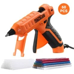TACKLIFE GGO21AC Mini Heißklebepistole 30W, 60pcs Klebesticks, Flexibler Auslöser Überhitzungsschutz Hochtemperatur, Basteln/Schnellreparaturen.