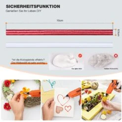 TACKLIFE GGO21AC Mini Heißklebepistole 30W, 60pcs Klebesticks, Flexibler Auslöser Überhitzungsschutz Hochtemperatur, Basteln/Schnellreparaturen. 9 TACKLIFE GGO21AC Mini Heißklebepistole 30W, 60pcs Klebesticks, Flexibler Auslöser Überhitzungsschutz Hochtemperatur, Basteln/Schnellreparaturen. -Kessler-Shop 8600367000 2406 prod 004