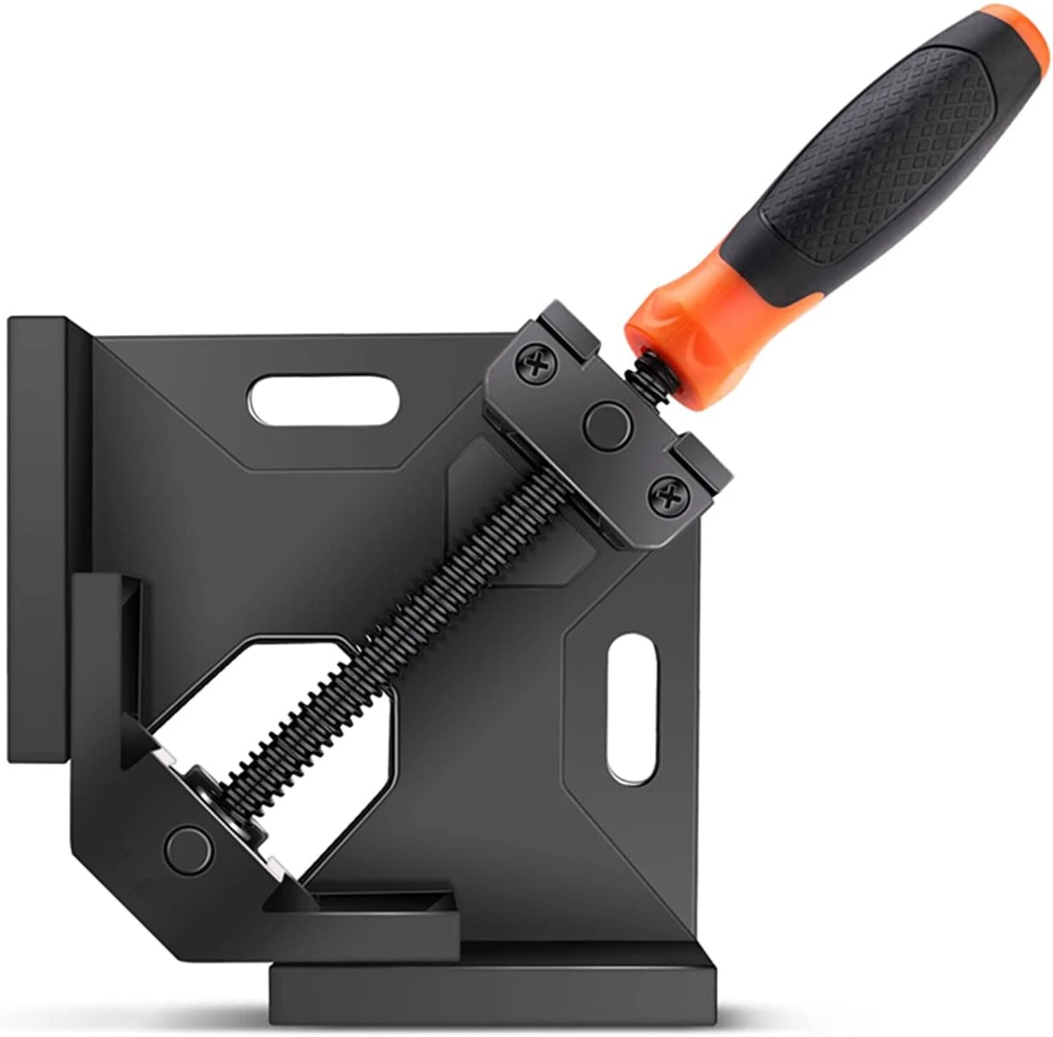 TACKLIDE HAC3A, Eckklemme, 90°-Winkelklemme Mit Einem Griff, Gehäuse Aus Aluminiumlegierung, Drehbare Backe, Gewindestange Aus Kohlenstoffstahl Zum Verbinden Von Holz, Metall Und Glas, Ideal Für Die Holzbearbeitung Im Heimwerkerbereich.