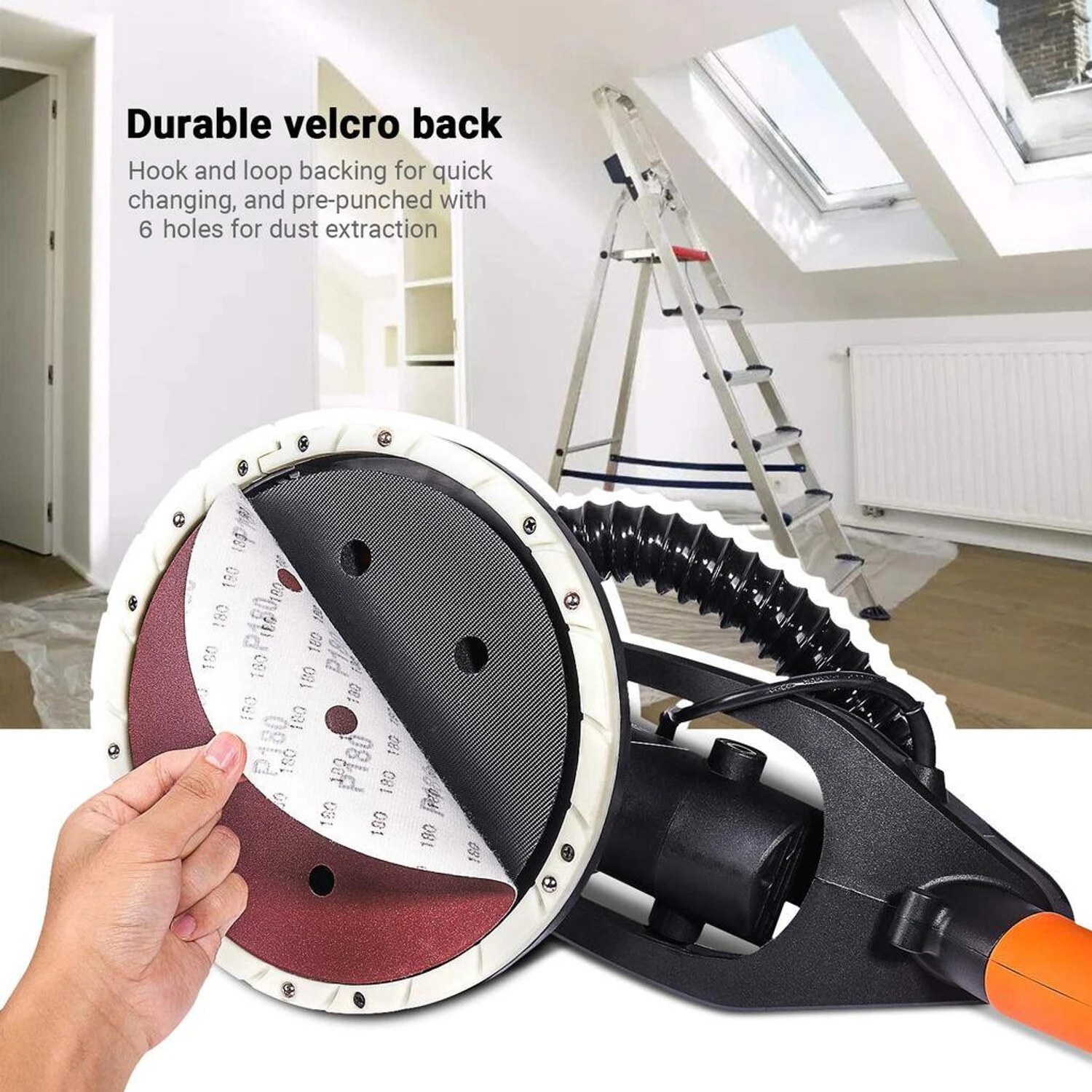 Tacklife B10, 5-Amp 3×18-Zoll-Bandschleifer Mit 13 Schleifbändern, Variabler Drehzahlregelung, Staubbox Und Vakuumadapter – Bild 4