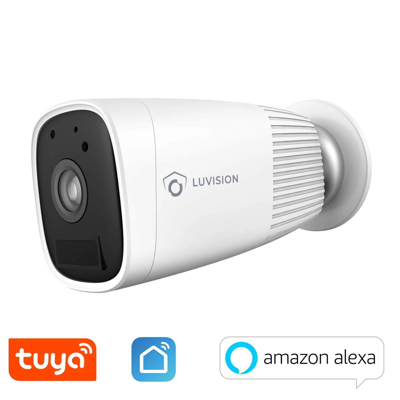 LUVISION Akku WLAN Überwachungskamera Stand-by 12 Monate, 1080p, Tuya App 10.400mAh