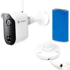 LUVISION Funk Überwachungs-Kamera 1080p Mit Akku Batterie PIR Mikrofon Lautsprecher Mit Sonnenschutz Solar Kompatibel