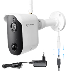 LUVISION Funk Erweiterungs- Kamera Mit Mikrofon Lautsprecher 1080p Mit Netzteil 24 / 7 Aufnahme
