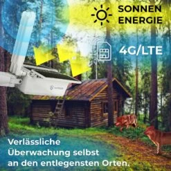 LUVISION 4G/ LTE Solar IP Kamera Cloud Überwachungskamera Für SIM Karte Mit Solarzelle Solarpanel Solarkamera 6W -Kessler-Shop 8600367700 2267 prod 005