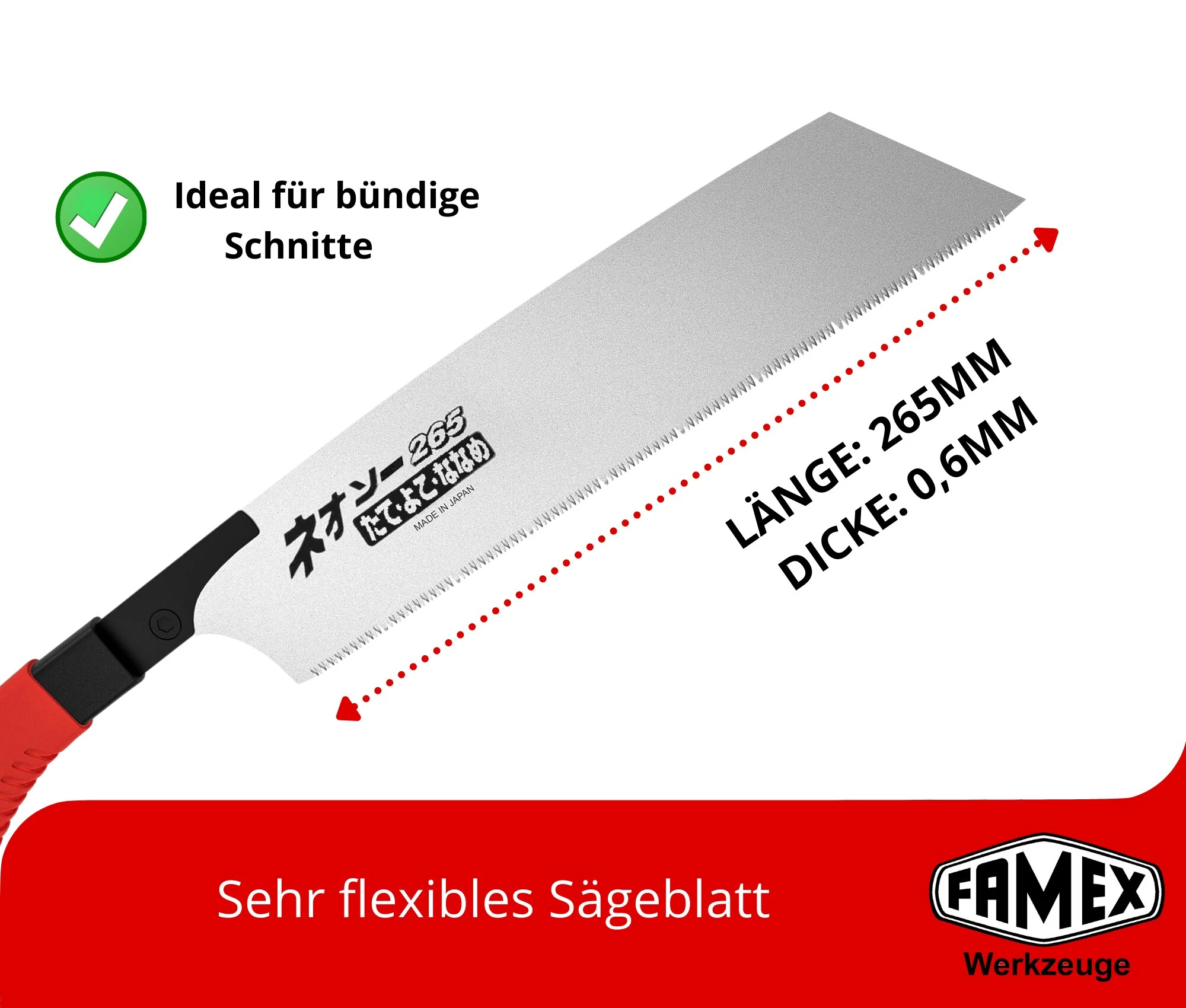 FAMEX 5547 Japansäge Kataba - Handsäge - 265mm – Bild 2