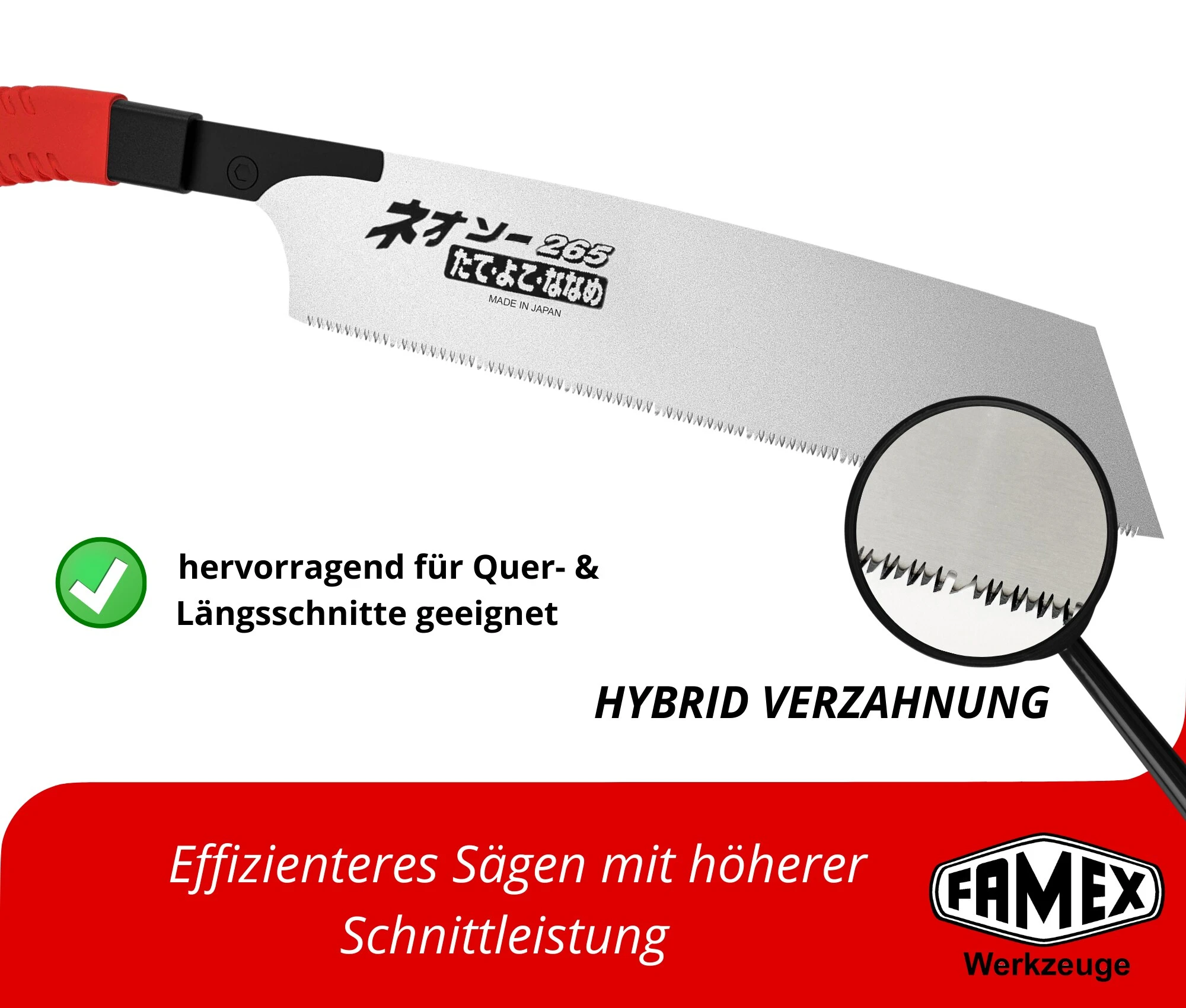 FAMEX 5547 Japansäge Kataba - Handsäge - 265mm – Bild 3